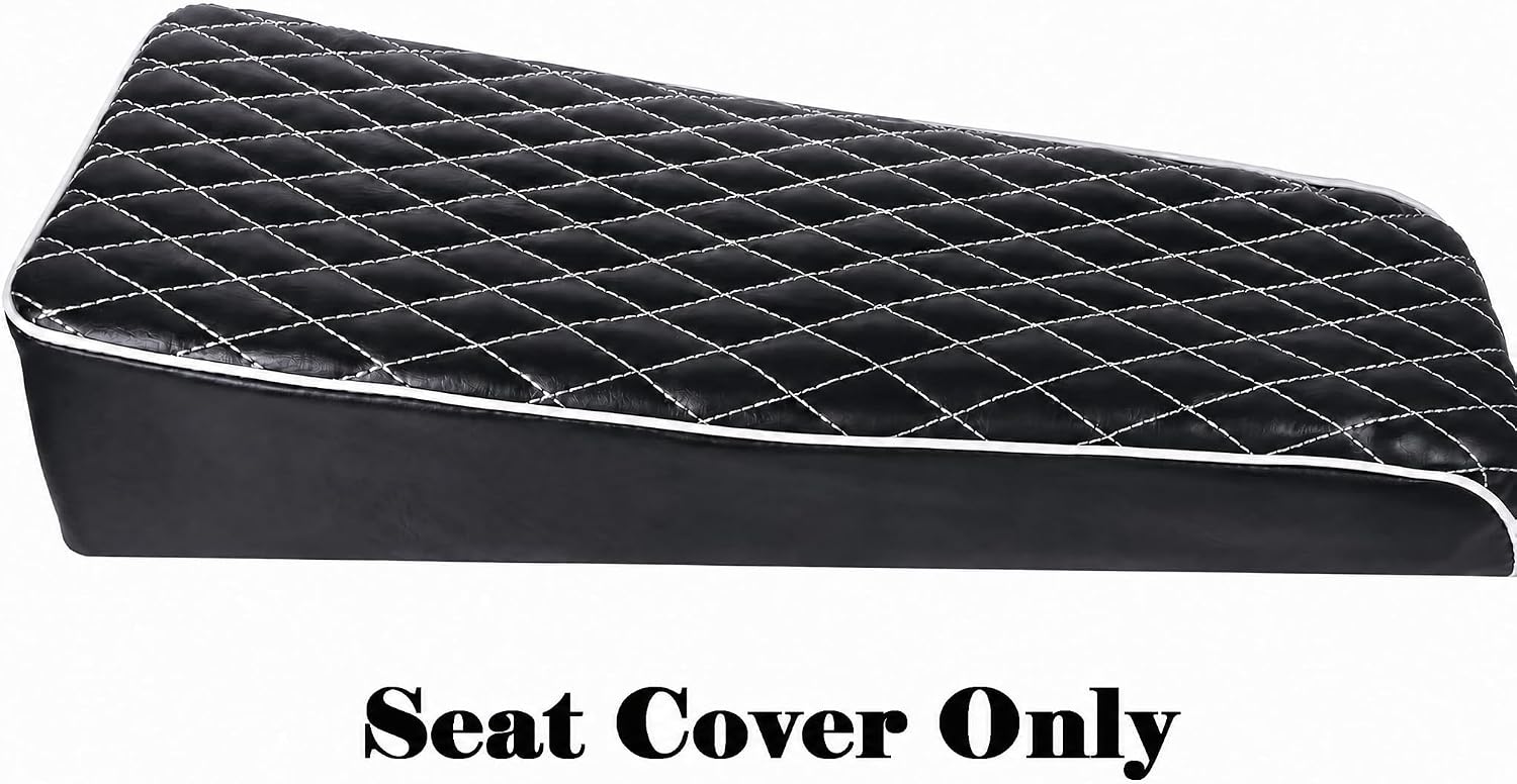 JMCHstore White Diamond Stitch Seat Cover for Coleman ct200u Mini Bike 196cc Baja DB30, Hisun ct200u 196cc 200cc Trail Bike Cushion Replacement Parts