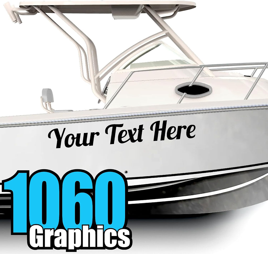 Custom Vinyl Boat Numbers & Letters (Two Decals)