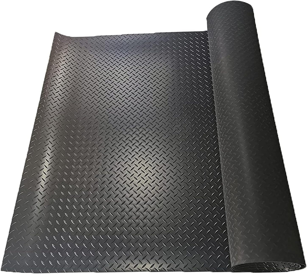 Boshen 7.5Ft x 17Ft Garage Floor Mat 2.5mm Thickened Rubber Flooring Roll