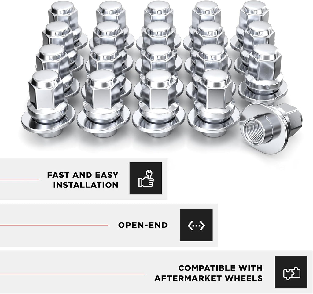 White Knight 7/16"-20 Chrome ET Bulge Lug Nut - 7802-20AM (20 Pack)