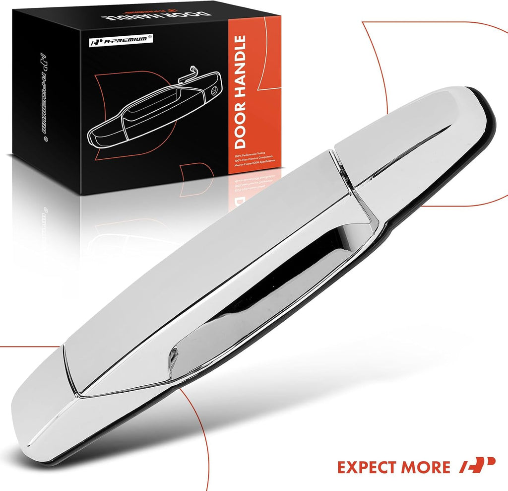 A-Premium - Rear Right Passenger Exterior Door Handle - Compatible with Chevy, GMC & Cadillac Models - 2007-2014 - Silverado, Sierra, Tahoe, Suburban, Avalanche, Yukon - Replace# 15915660, 22738726