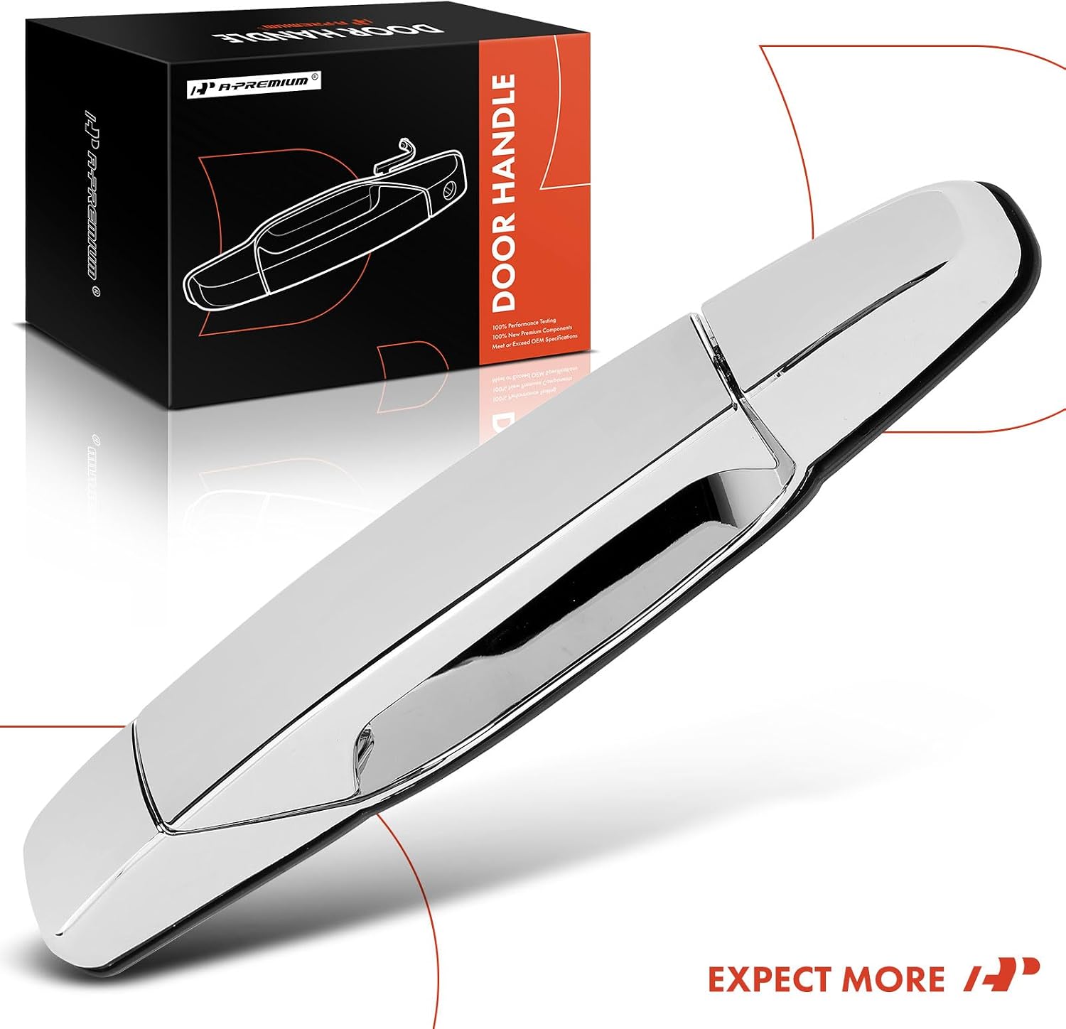 A-Premium - Rear Right Passenger Exterior Door Handle - Compatible with Chevy, GMC & Cadillac Models - 2007-2014 - Silverado, Sierra, Tahoe, Suburban, Avalanche, Yukon - Replace# 15915660, 22738726