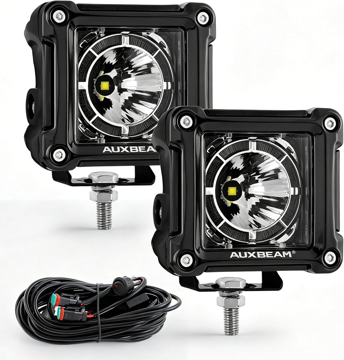 auxbeam fa series 3-inch led cubes offroad pod, main product view