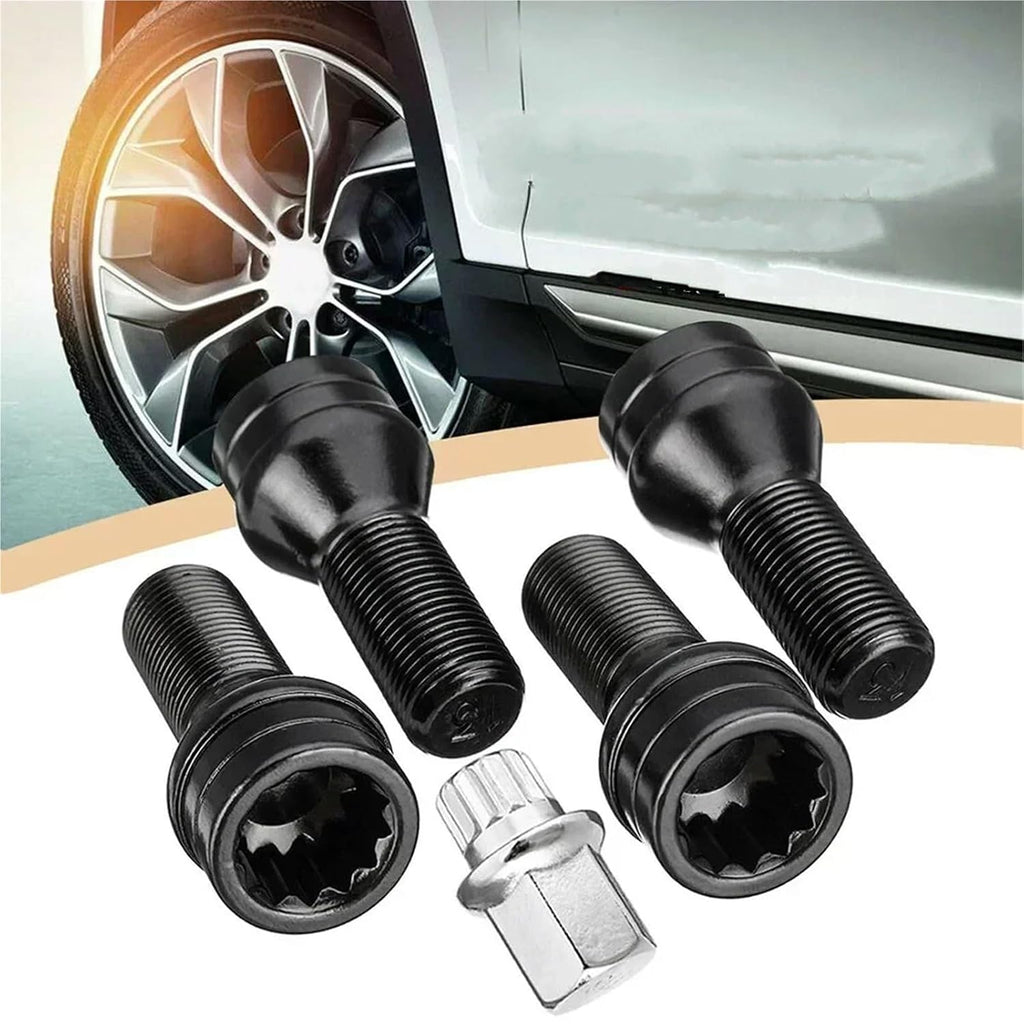 Wheel Spherical Bolt Compatible with Mini for Countryman for R60 2010 2011 2012 2013 2014 2015 2016 OEM 36136776076 4 Pcs Car Tire Screw Wheel Studs