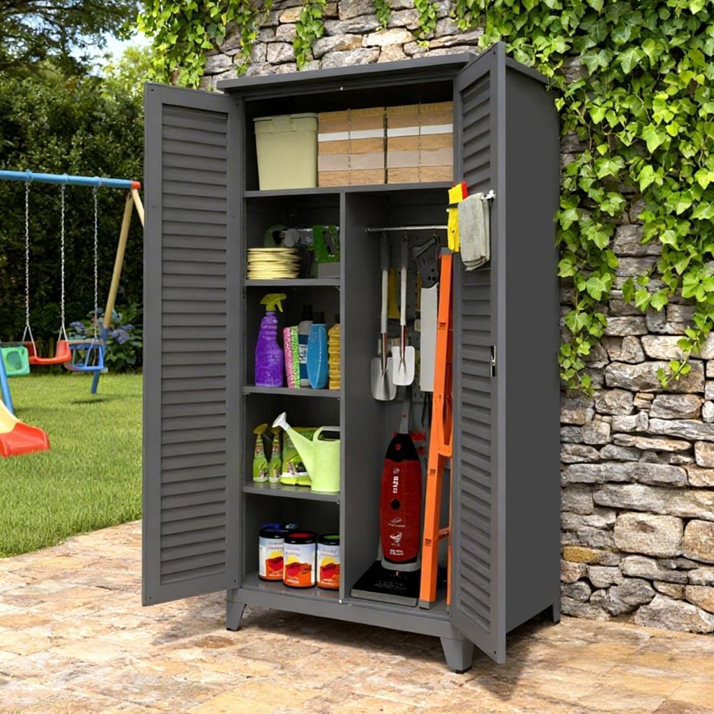 ryh 73" tall metal outdoor storage cabinet(73" h, main product view