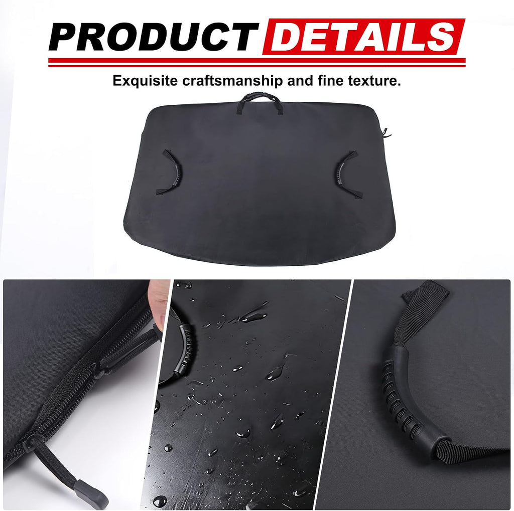 for C7 Corvette Hard Top Roof Panel Protection Storage Cover Bag Removable Waterproof Leather Trunk Rooftop Panel Storage Bag with Handle Compatible with Corvette C7 Coupe 2014-2019 Accessories (1PC)