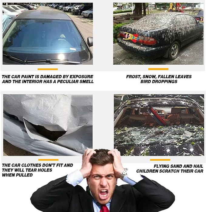 TUCAREST 6-Layers PEVA Premium Full Car Cover Fit - Image 5