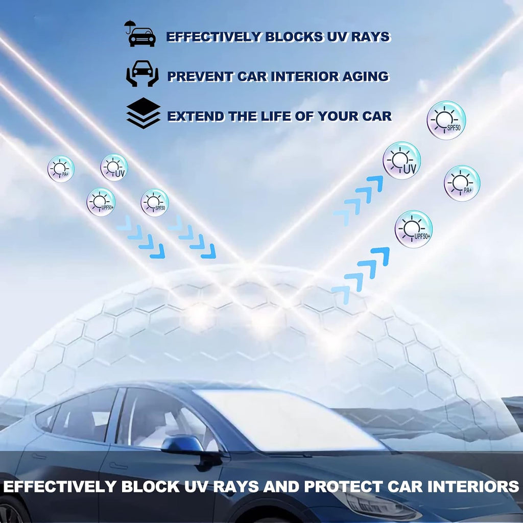 Car Window Sun Shade Front Windshield Custom Fit Compatible with Jeep Grand Cherokee & L SUV 2026 2025 2024 2023-2014, Laredo Limited Trailhawk Overland Altitude Summit Sunshade Cover Window Sun Visor