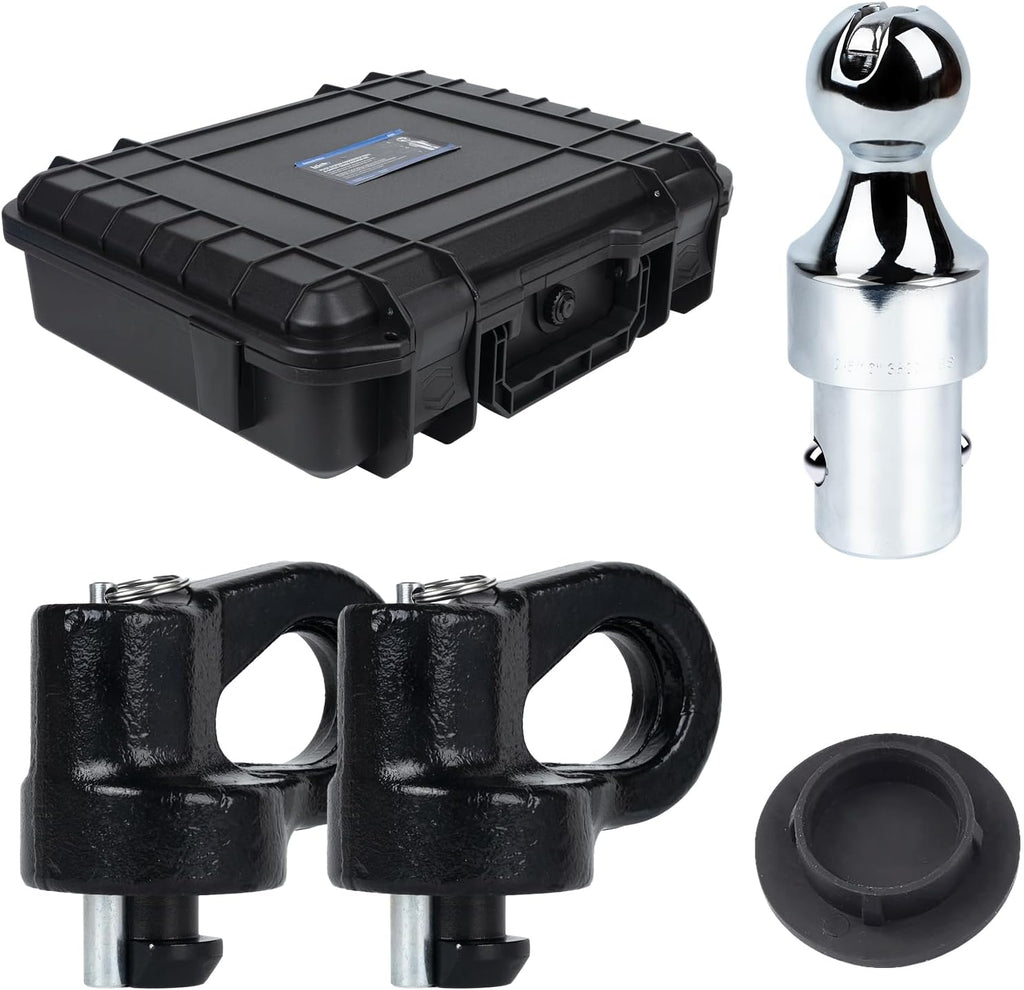 60692, Upgraded 38k 2-5/16 in Hitch Ball Puck System Gooseneck Hitch Kit with Case Compatible with Ford F250/F350/F450, Chevrolet Silverado 2500/3500 HD, GMC Sierra 2500/3500 HD Nissan Titan XD