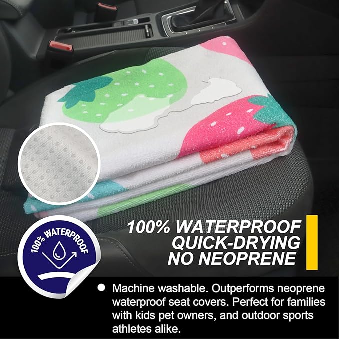 Back Seat Cover for Car Trucks Van SUV, Waterproof Rear Bench Towel Seat Covers - Image 3