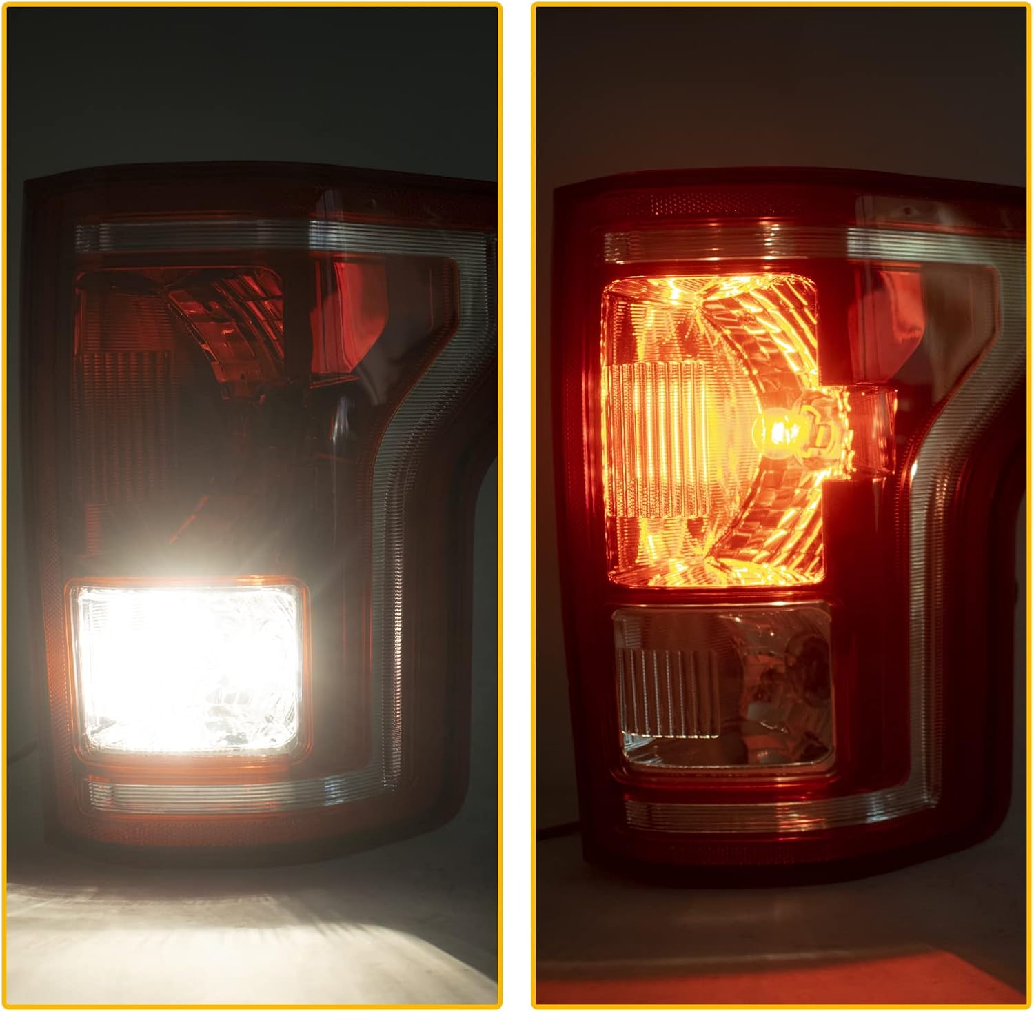 Boine Right Passenger Side Tail Light Compatible With 2015 2016 2017 Ford F150 F-150 Rear Light Brake Lamps - Bulb Included(Right Passenger Side)