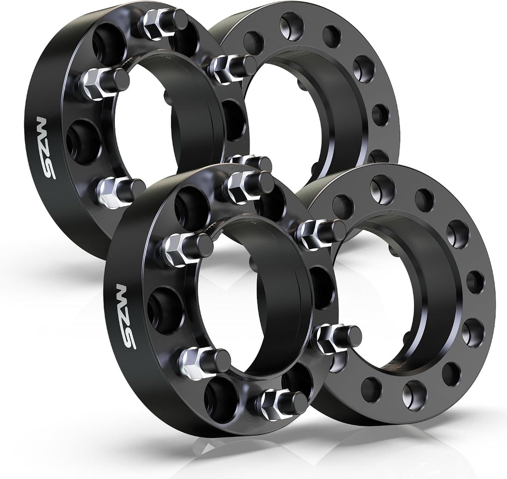 MZS 6x5.5 Wheel Spacers, 1.5" 6X139.7 Wheel Adapters 78.1mm Hub Bore with M14x1.5 Studs Compatible with Silverado Sierra/Suburban/Express/Escalade/Yukon / K1500 Suburban/Tahoe- Pack of 4