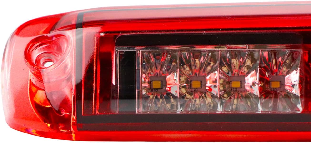 Tresound 3rd Third Brake Light for Chevy Silverado/GMC Sierra 1500 2500 3500 HD Classic 1999-2006 LED Cargo Light High Mount Lamp, Chrome Housing Red Lens