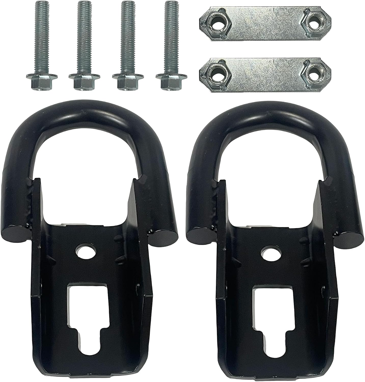 Front Tow Hooks Kit Heavy Duty D-Ring w/Hardware Left & Right FL3Z17A954C Compatible with Ford F-150 2009-2022 F150 Pickup Truck