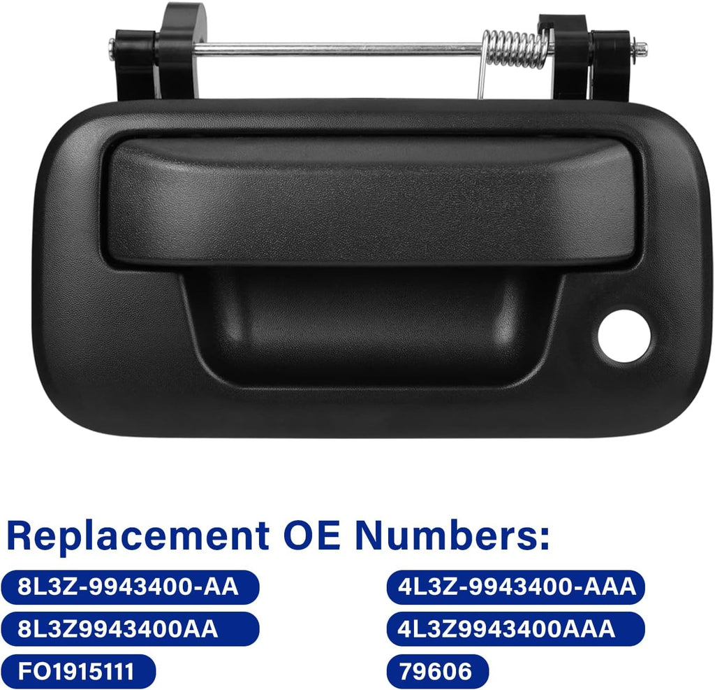 Tailgate Handle Latch Compatible with 2004-2016 Ford F150 F250 F350 F450 F550 Super Duty Explorer Lobo, Lincoln Mark LT Replace# 8L3Z-9943400-AA, 79606, w/Key Hole