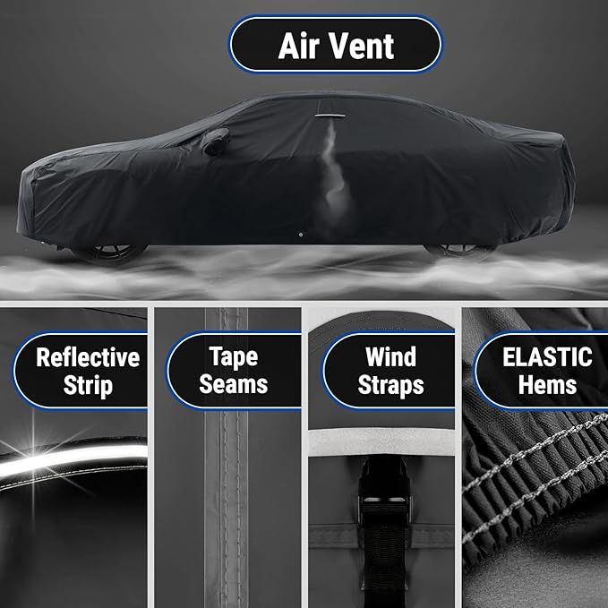 iCarCover Custom Car Cover for Chevy Sonic Sedan Waterproof All Weather Rain - Image 5