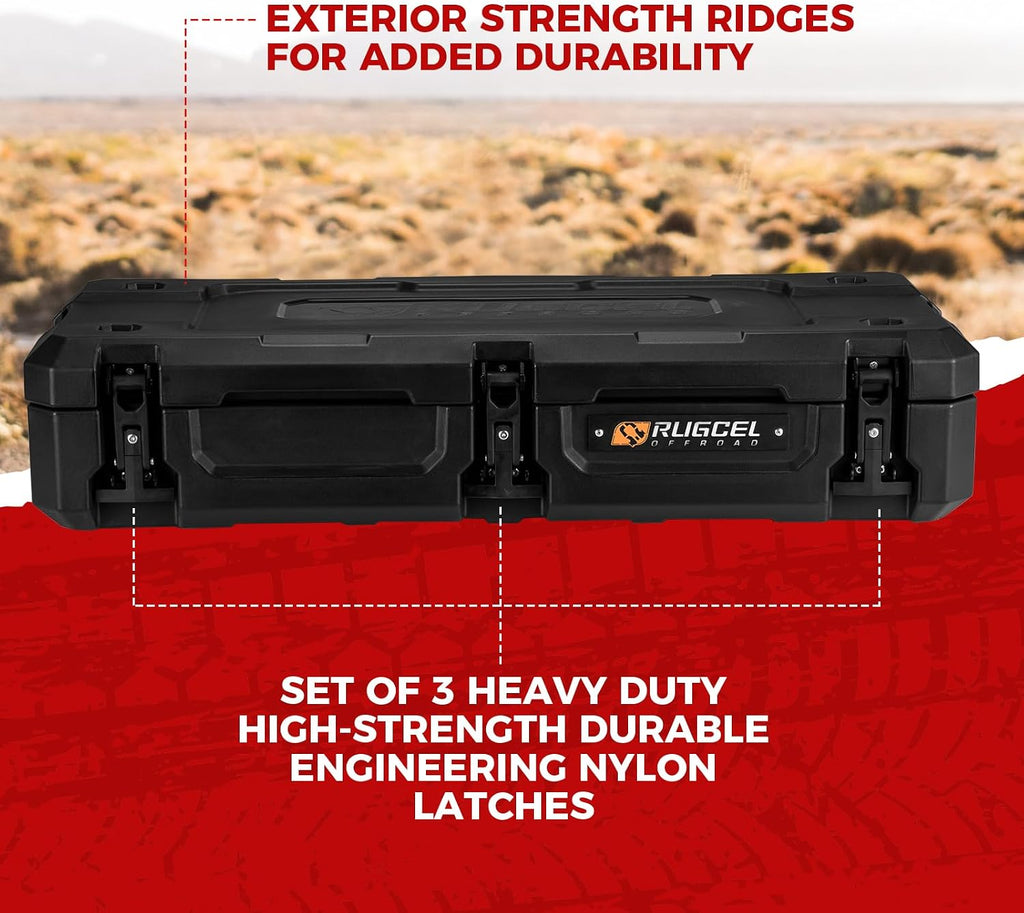 RUGCEL 126QT Waterproof Dry Box Off-Road for Camping, Trunk, Roof Rack