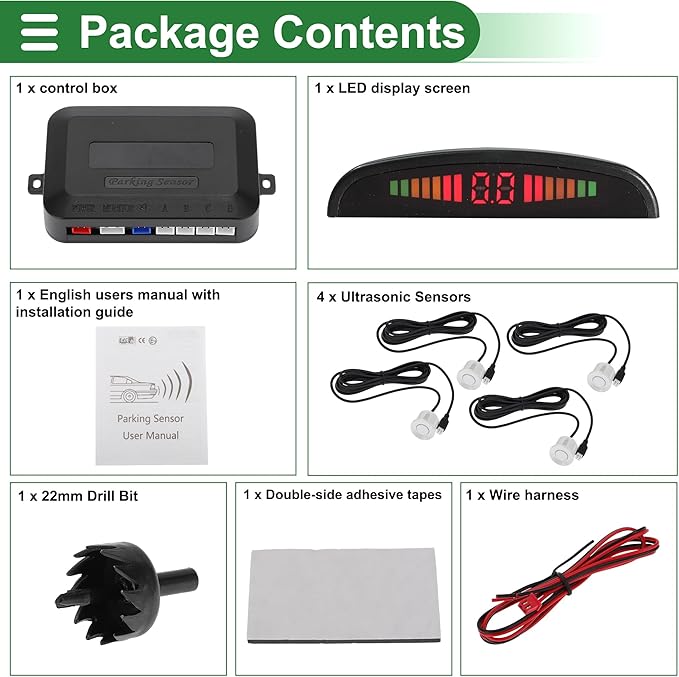 Motoforti Universal Car Auto Vehicle Reverse Backup Radar System Reverse - Image 8