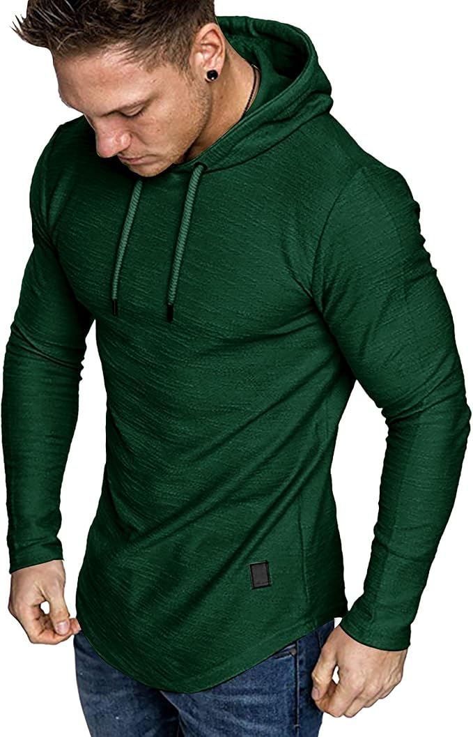Lexiart Mens Fashion Athletic Hoodies Sport Sweatshirt Solid Color Fleece by Lexiart