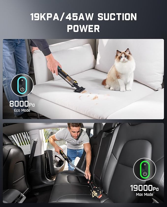 Fanttik Slim V8 APEX Car Vacuum, 4-in-1 Portable Mini Cordless Vacuum