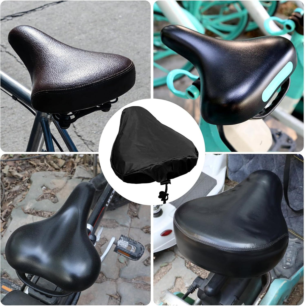 Waterproof Bike Seat Cover with Drawstring Resistant Accessories Bicycle Saddle Rain Dust Cover Cushion Protector