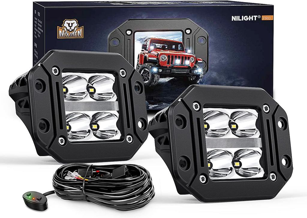 nilight 2 pcs flush mount 4.8 inch 20, main product view