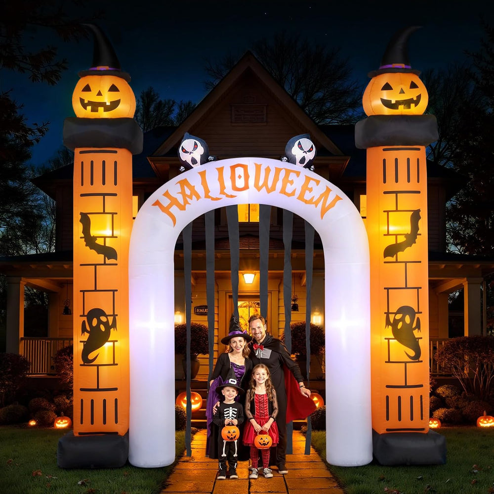 11 FT(H) x 10 FT(L) Giant Halloween Inflatables Pumpkin Archway
