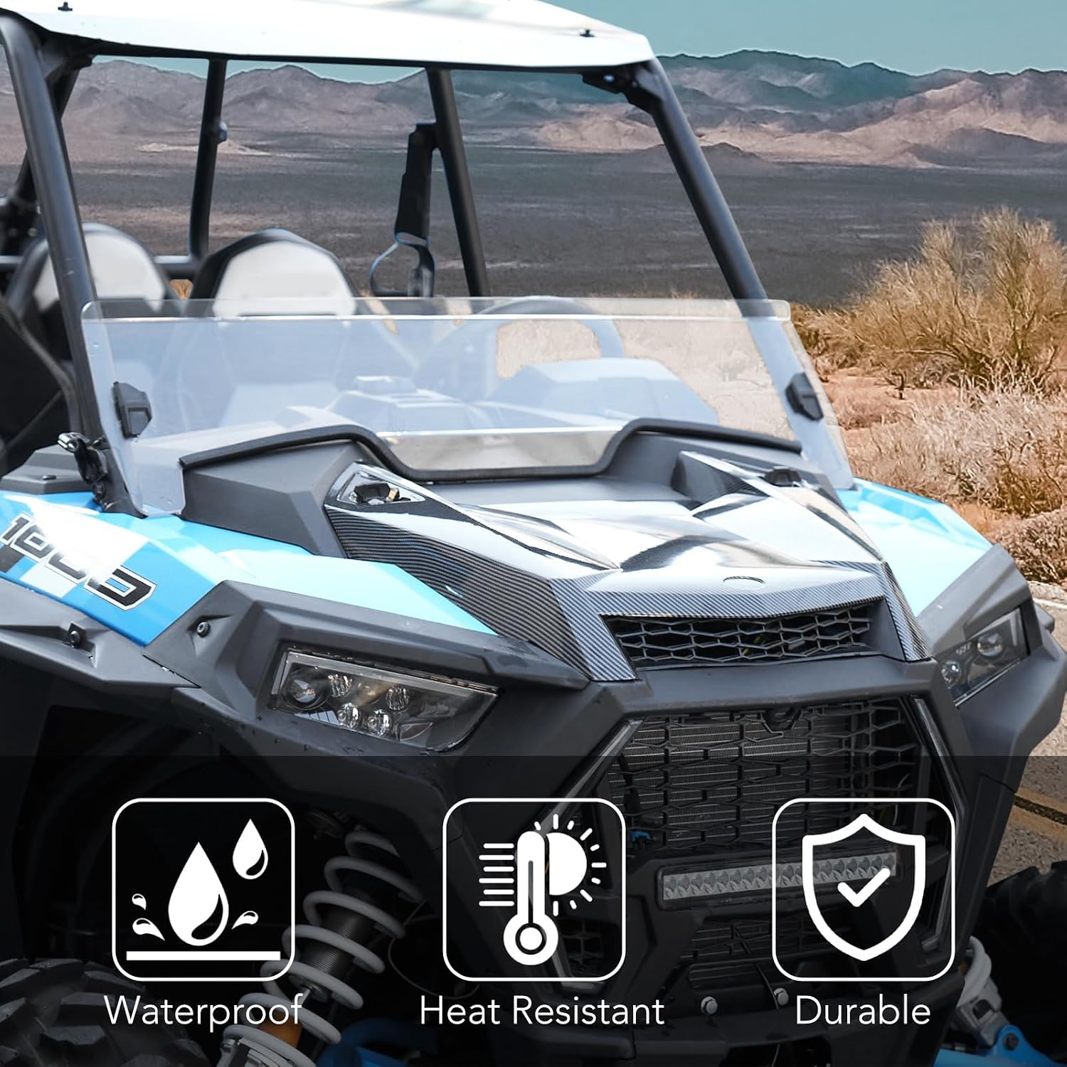 A & UTV PRO Carbon Fiber Turbo Hood Scoop for Polaris RZR XP 1000/ XP 4 1000/ TURBO XP 4 / TURBO S 2019-2023, Air Intake Kit Accessories, Replace OEM # 5454429-632,1PC