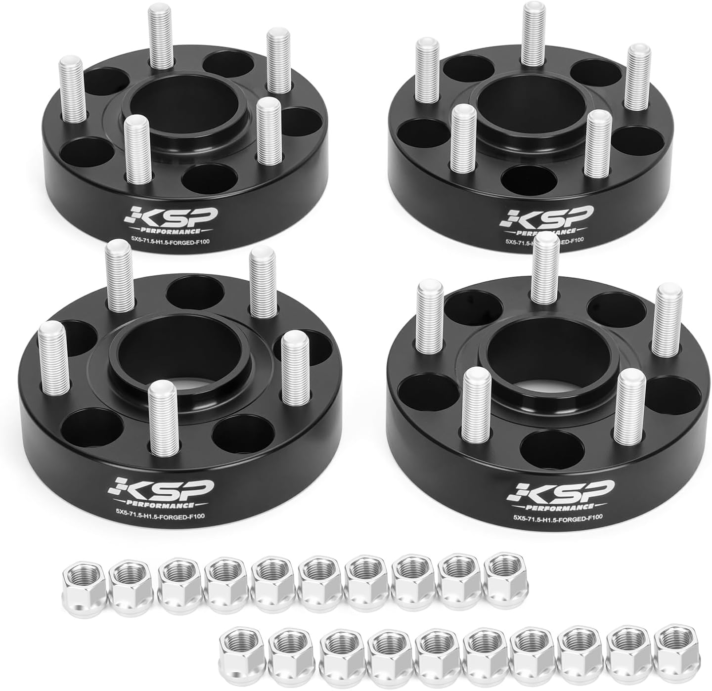 KSP 5x5 Wheel Spacers for Grand Cherokee 2011-2025, 1.5inch 5x127mm Hubcentric Spacer fit Wrangler JL/JLU 2018-2025, 38mm Thick Spacer with 71.5mm Hub bore M14x1.5 Stud Work On Gladiator