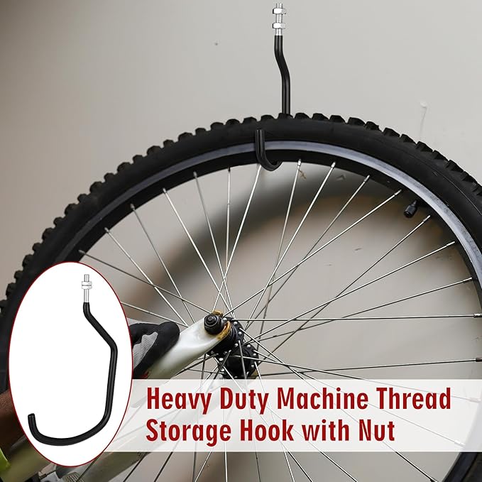 Shimeyao 4 Pcs Machine Thread Bicycle Storage Hook - Image 5