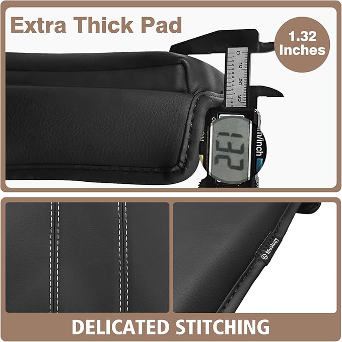 Muslogy Center Console Cover Extra Thick Armrest Pad Compatible - Image 3