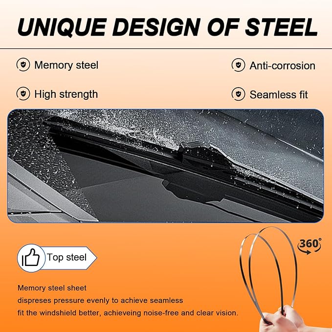 HULADAED® 26''+16''+12'' Windshield Wipers Replacement - Image 2
