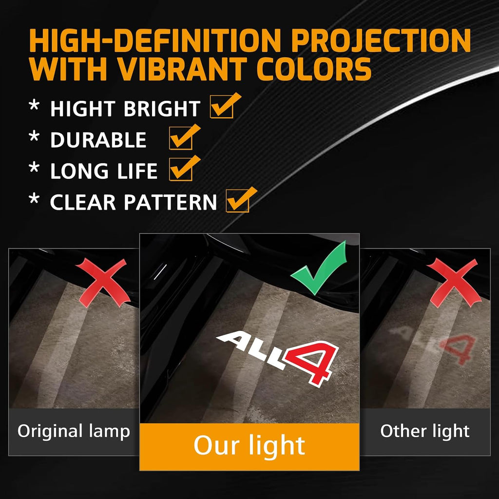 2Pcs Car Door Lights Projector for Clubman/Countryman/Paceman/Sports/Cooper R55 R56 R57 R58 R59 R60 R61 F55 F56 F57 Car Accessories - Ghost Shadow Welcome LED Puddle Lights