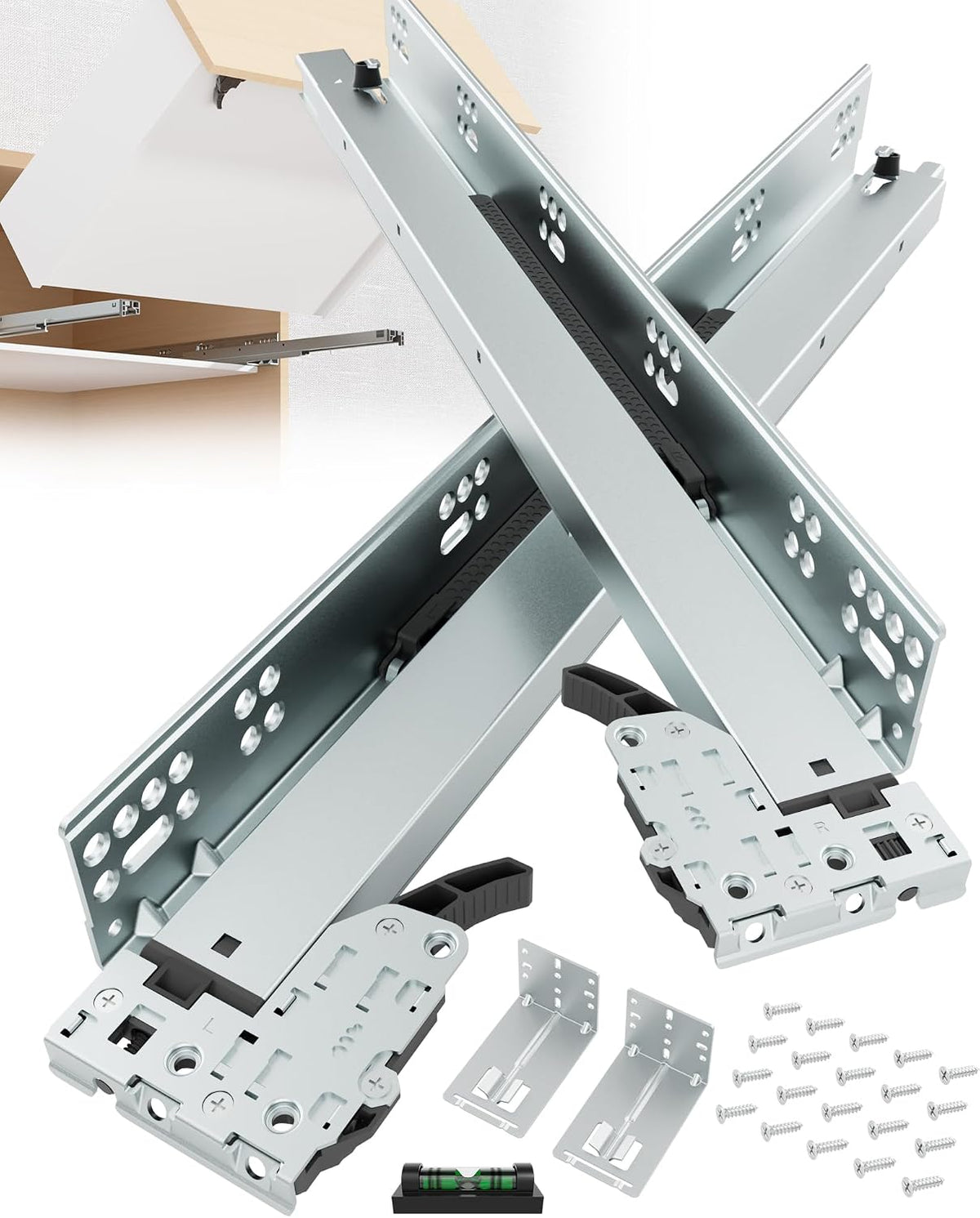 onemake undermount soft close drawer slides with rear, main product view