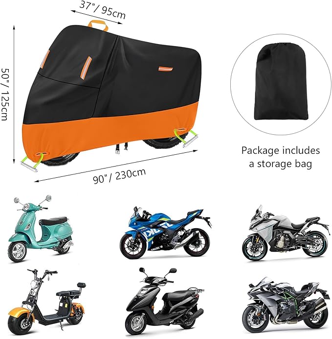 Heavy Duty Motorcycle Cover 300D Oxford Heavy Duty Oxford Dirt Bike Cover 450cc - Image 2