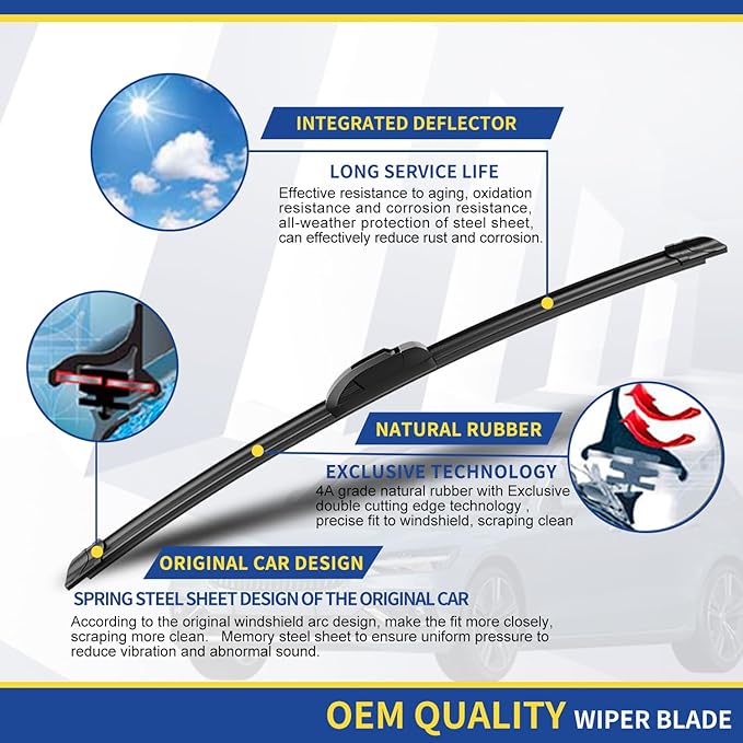 3 wipers Replacement for Saturn xA 2004-2006/Mitsubishi Mirage 2014-2020/Toyota - Image 4