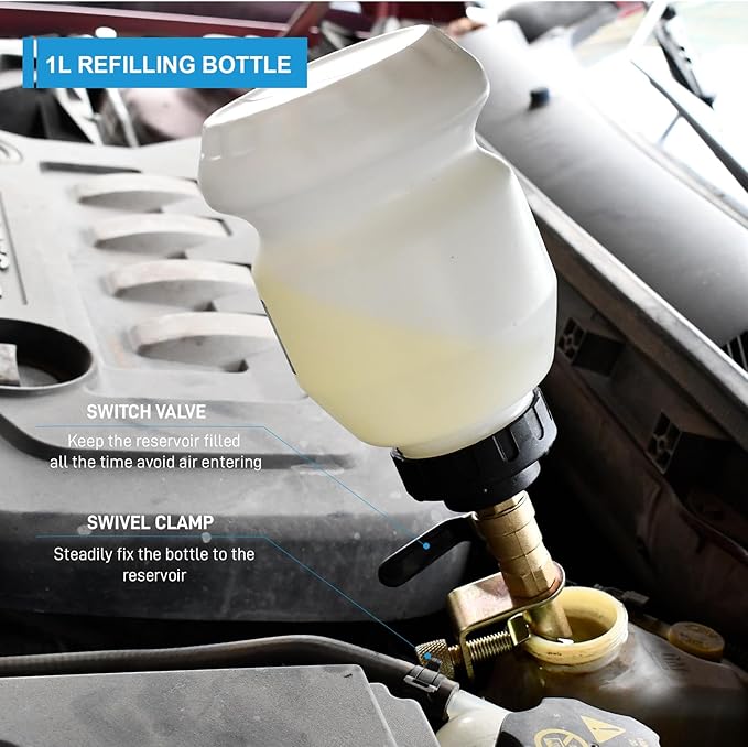 4L Vacuum Brake Bleeder Kit, One Person Pneumatic Brake Bleeding Fluid - Image 4