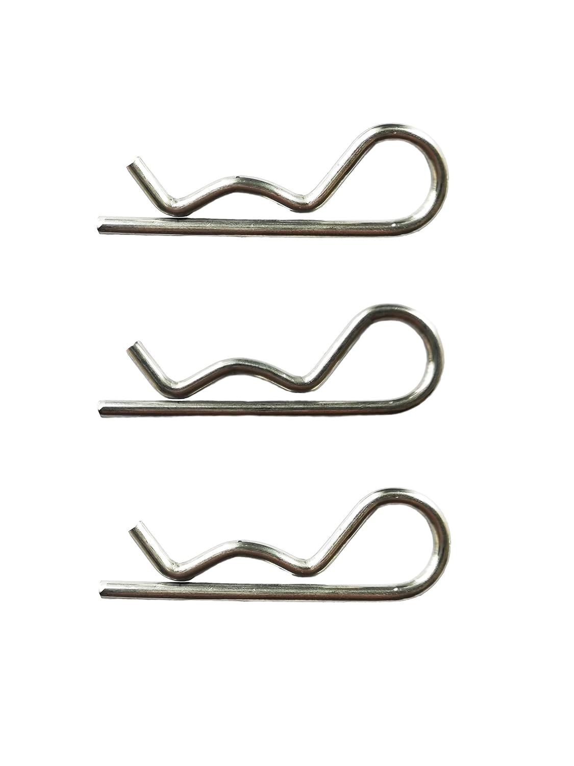 TS35010 Hitches Tow and Stow Stainless Steel Receiver Replacement for 2" & 2.5" Hitch Pins Keeper Clips (Silver)