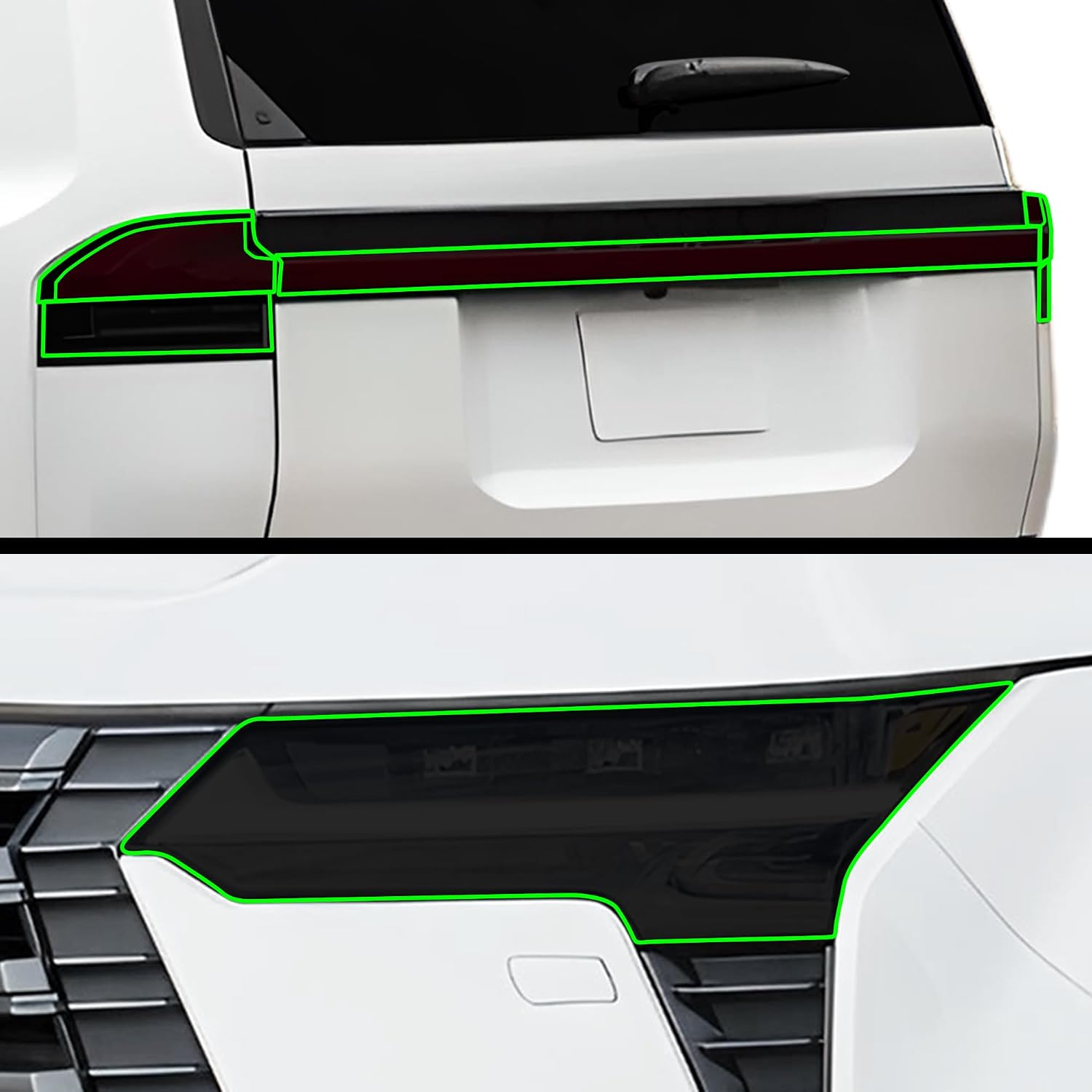 BOGAR TECH DESIGNS For Lexus GX 2024-2026 Full Headlight Taillight Tint Kit Overlay, Dark Smoke