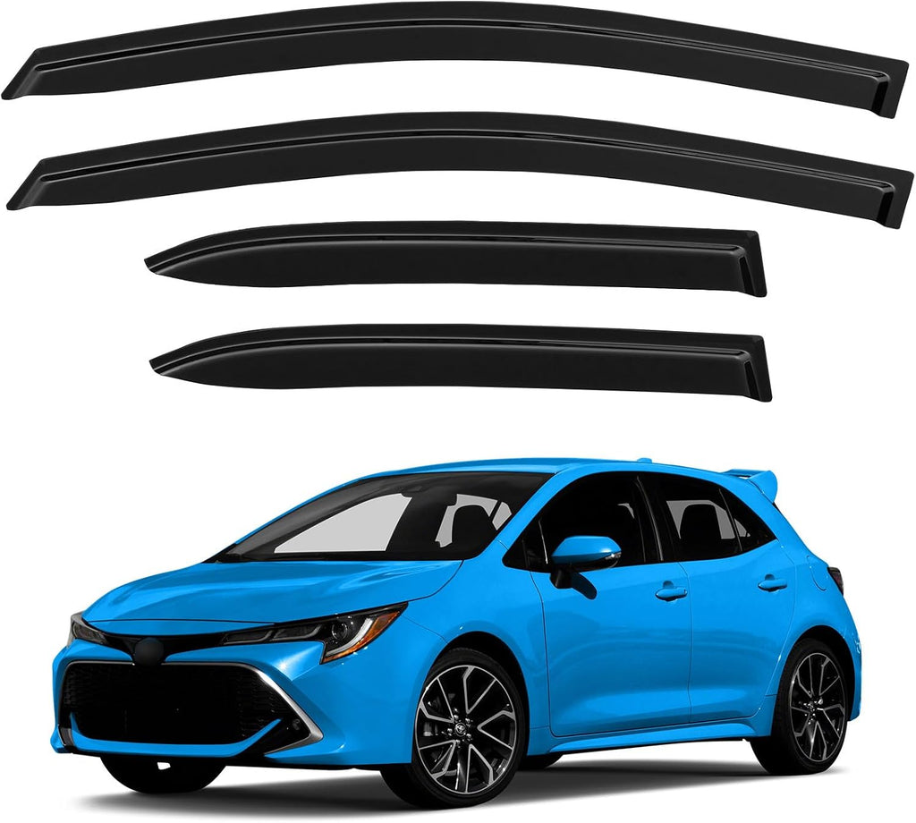 Window Visors Rain Guards for 2019-2025 Toyota Corolla Hatchback, Out-Channel