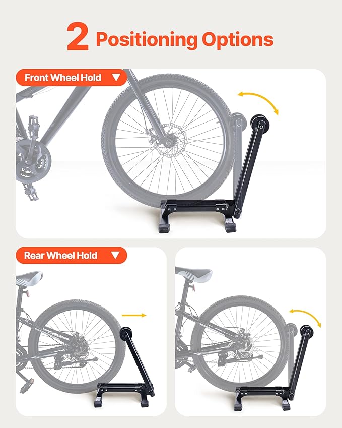 VEVOR Bike Rack, Fits 20 to 29 Inch Mountain & Road Bikes, Alloy Steel - Image 3