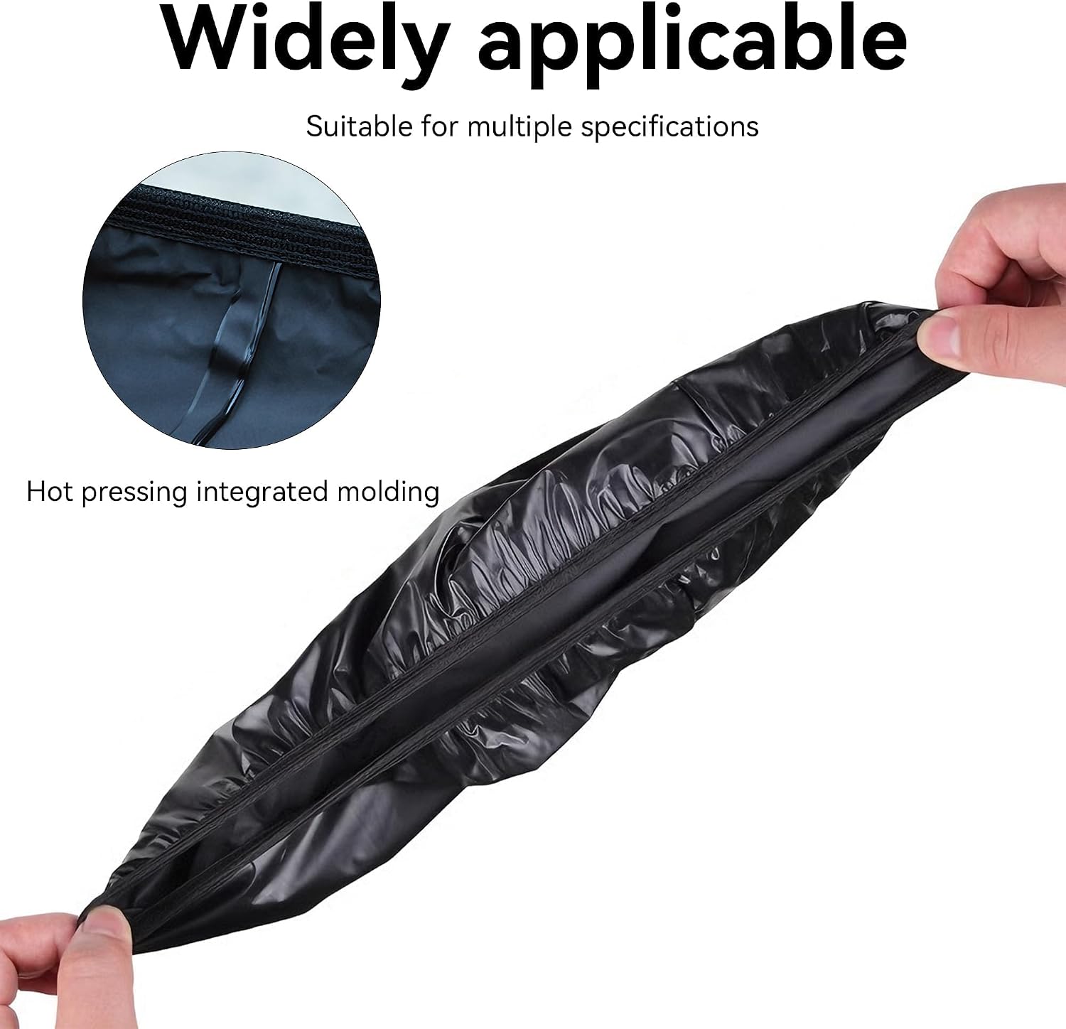 Black Waterproof Bike Seat Cover Rain Dust Proof Saddle Protector for Cycling Outdoor Mountain Road Bicycle (Black,Medium)