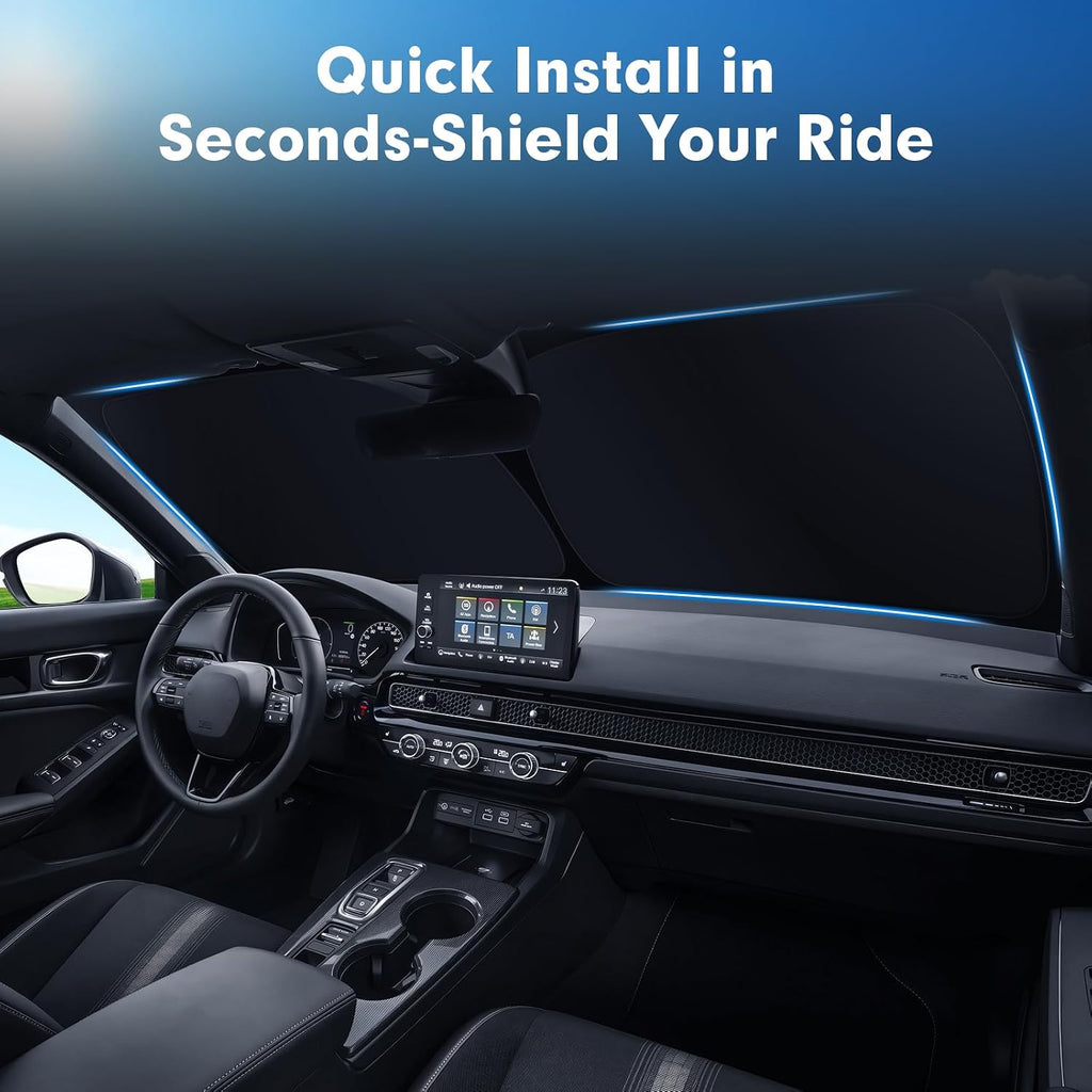 Mixsuper Liner Windshield Sun Shade for Subaru Outback 2020-2025 Windshield Sunshades Front Window Sun Shades Cover for Outback Accessories Foldable Sun Visor Keep Cool Block UV Heat