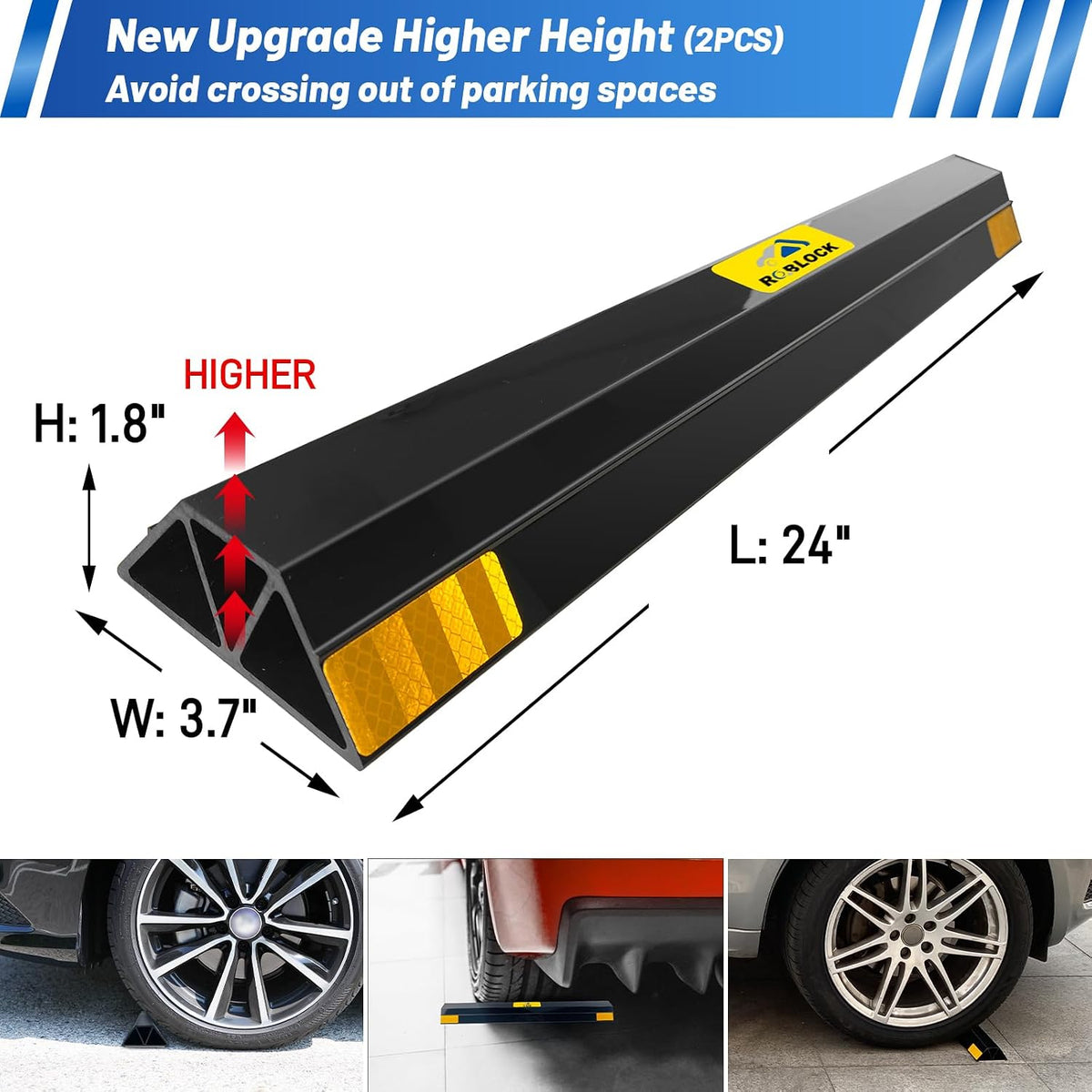 (new upgrades) 24" 2 pcs heavy duty parking shown in use