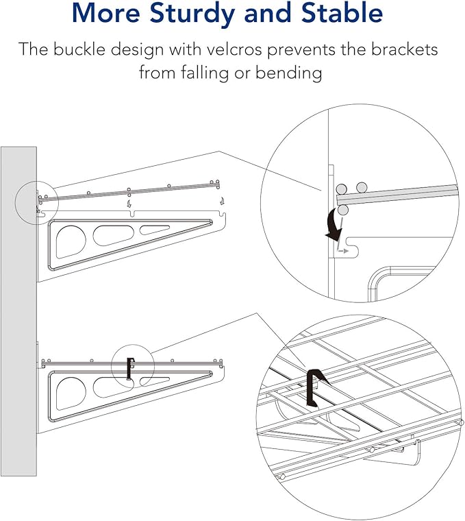 FLEXIMOUNTS 12-inch-by-72-inch Wall Shelf Garage Storage Rack Wall Mounted - Image 4