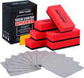 18PC Ceramic Coating Applicator Kit | 6 Foam Sponge Blocks, 12 Suede Cloths, For Paint, Glass, Wheels, Wax & Sealant Application