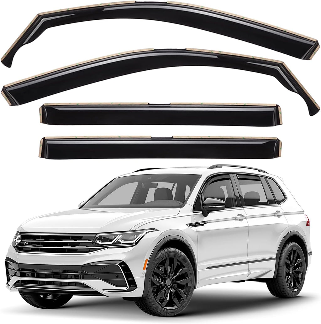 window deflectors smoke tinted in-channel side window vent, main product view