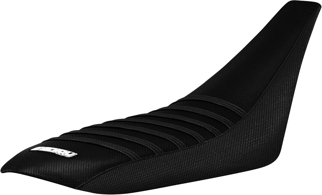 Enjoy Mfg Seat Cover - Compatible with Yamaha 2004-2013 YFZ 450 YFZ450 4 Wheeler Quad ATV #200 (All Black with Black Ribs)