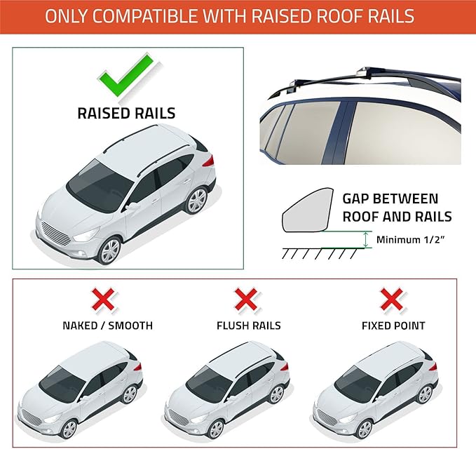 for Subaru Outback Wilderness 2021-2022-2023 Roof Rack Cross Bars Lockable Fit - Image 2