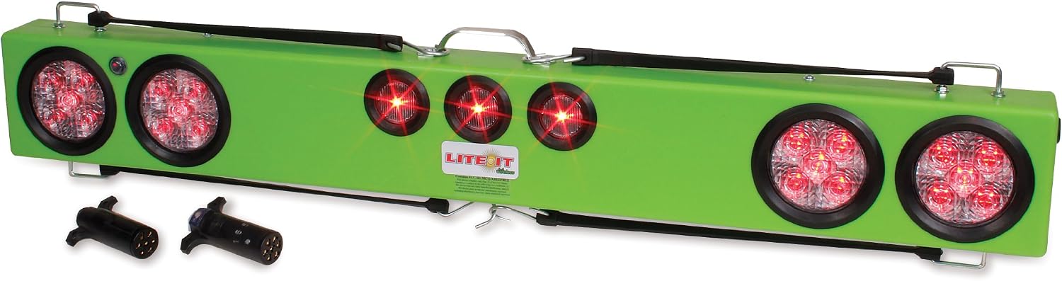 48" Wireless Towing LED Light Bar with 7 Pin Round Transmitter, 12V Rechargeable